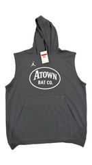 Atown Bat Co. Air Jordan Sleeveless Fleece French Terry Dri Fit Hoodie "Grey"
