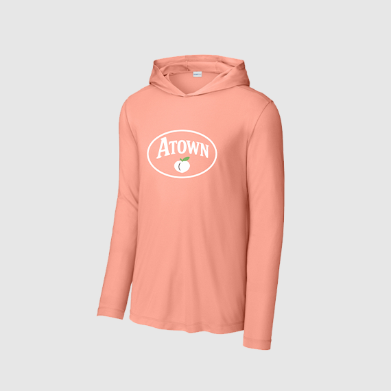 Atown Georgia Peach Long Sleeve Hoodie Performance Shirt